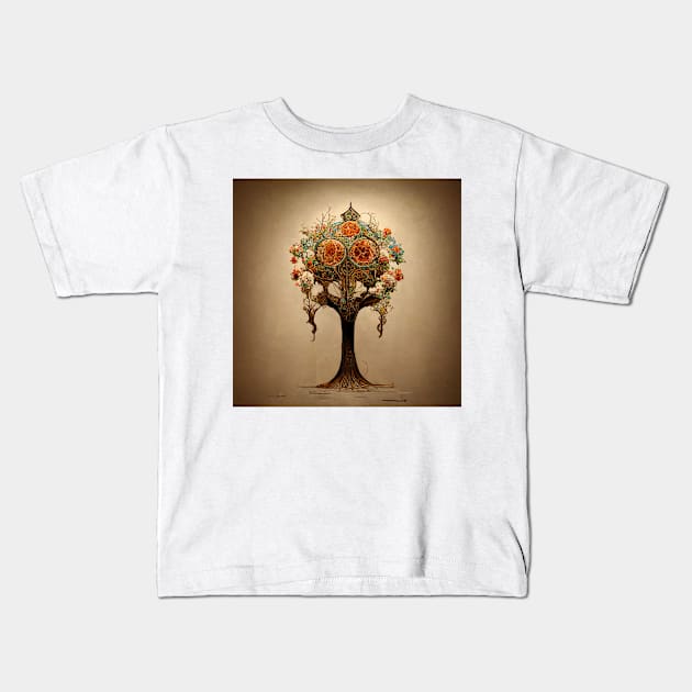 Tree of Life #3 Kids T-Shirt by Prilidiarts